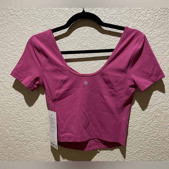 NWT Lululemon Align Tee Pink Size 6 - Picture 4 of 6